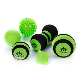 Acupoint Massage Ball Set 6 Physical Therapy Balls for Post Workout Deep Tissue Trigger Point Myofascial Release Lacrosse Ball Peanut Ball Spiky Ball Hand Therapy Ball Lg & Sm Foam Balls