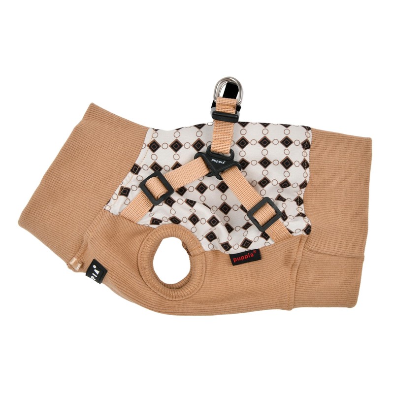 Puppia Jace Jacket Dog Harness Jumper Warm Winter Diamond Pattern