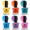 Beauty4Britain 6 x Luxury Nail Polish 6 Different Bright Rainbow