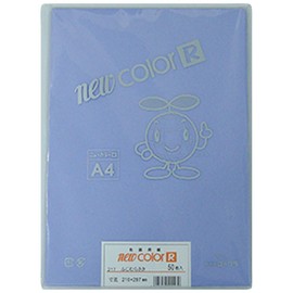 Lintec NO217 Go Renew Color R Colored Construction Paper, A4, Fujimurasaki 50 Sheets