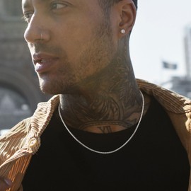 Layering Necklaces Stainless Steel Snake Chains 22 inch Chain Men Thin Necklace Chain