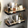 Shower Storage Rack 3 Layers Punch Free Rectangle Aluminum Shower