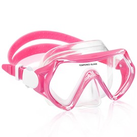Children's Diving Goggles, Swimming Goggles for 4-12 Years, Diving Mask, Snorkel Mask, Nose Cover, 180° Panorama, HD, Anti-Fog, Anti-Leak for Boys Girls Teenagers