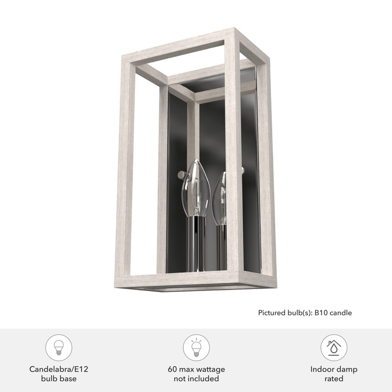 Hunter Fan Company 19999 Squire Manor Wall Sconce, Distressed White