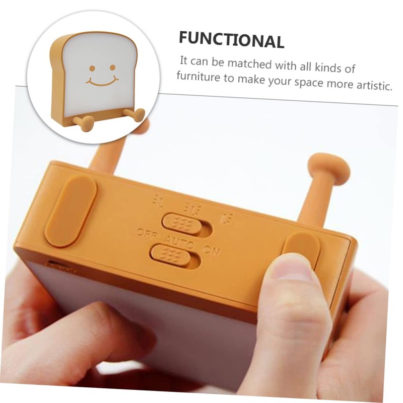 Ciieeo Toast Night Light for Nursery Adorable Bedside Lamp with
