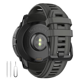 U-LIMVE Watch Band for Garmin Instinct 3 Amoled 50mm/Instinct 3 Solar 50mm, 26mm Silicone Replacement Watch Strap