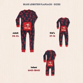 Lazy One Flapjacks, Matching Lobster Pajamas Baby & Kids, Teens, and Adults (Lobster Trap Door, Medium)