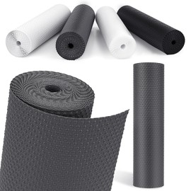 MooiFun Drawer Liners, Waterproof Shelf Liner, Anti-Slip Non-Adhesive BPA Free Kitchen Cupboard Cabinet Liner Refridge Fridge Mats Sink Protector Strong Durable for Home (Grey/23.6in x 20Ft)