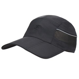 RRvane Foldable UPF50+ Sun Protection Portable Hat Reflective Quick Dry Baseball Cap Soft Adjustable Outdoor Sports Hat for Men, Women (Black, New)