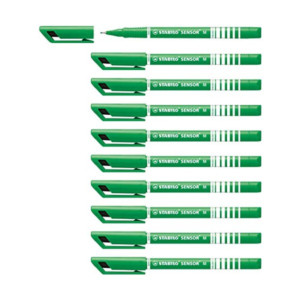 Fineliner - STABILO Sensor M Box of 10 Green