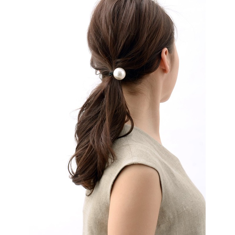 [ヴァンテーヌ] VINGTAINE 一粒 パール ヘアゴム M ヘアアクセサリー 大粒 シンプル オフィス