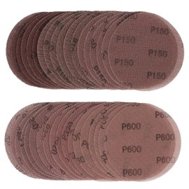 Kcmell 36PCS 150mm Mesh Hook & Loop Sanding Discs, 6 Inch Sanding Pads 80/100/150/240/320/600 Assort Grit, Dust Free Disc Anti-Blocking Long-Lasting Sharp Sandpaper for Car Wood Furniture Floor