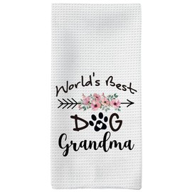 Tzhim Dog Grandma Gifts Kitchen Towels, Dog Kitchen Towels, Dog Lovers Gifts for Women Hand Towels, Gifts for Dog Lovers Dish Towels Tea Towels for Kitchen, Dog Kitchen Bathroom Decor, 16x24inch