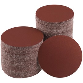 Sruhrak Pack of 100 Sanding Discs 320 Grit 125 mm Without Hole Velcro Sandpaper for Random Orbital Sanders
