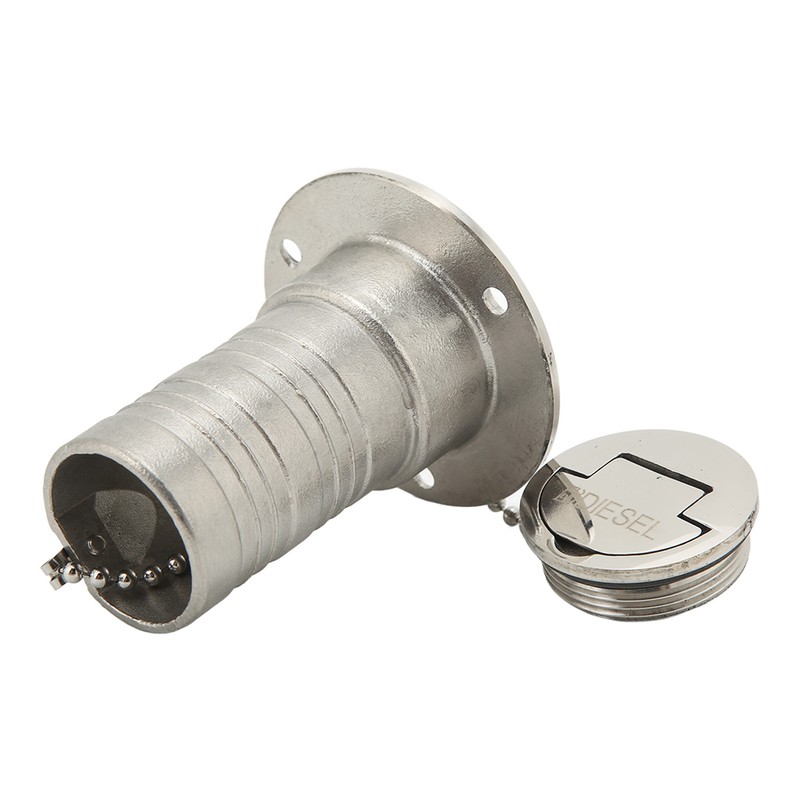Marine Boat Deck Filler with Keyless Cap Stainless Steel Mirror