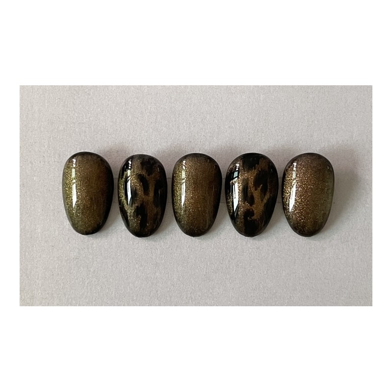 ⭐️ [Gold Leopard Nail Tip] Parts can be added ⭐️