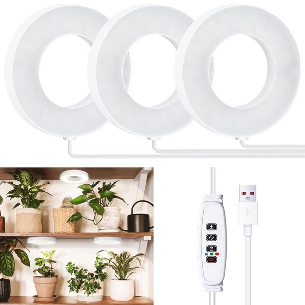 YdseozOA Plant Lamp LED Plant Light Full Spectrum 3 Heads