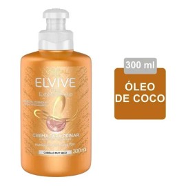 Crema Para Peinar Elvive Para Cabello Muy Seco 300ml Óleo De Coco