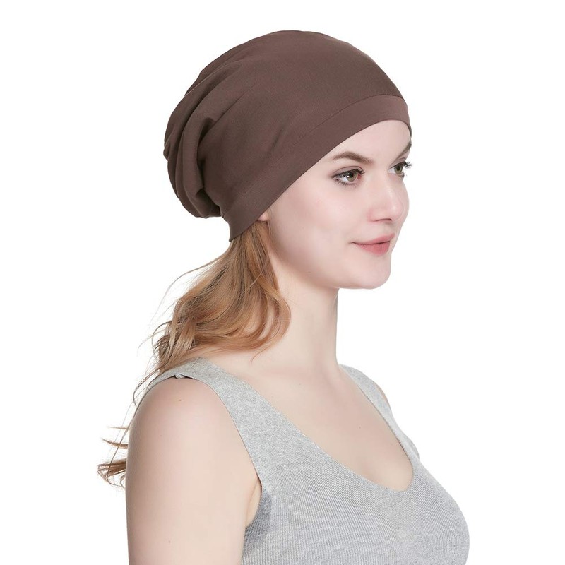 Alnorm Cosy satin lined slouchy beanie cap with soft elastic
