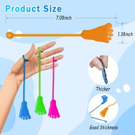 Kickidz 48PCS Sticky Hands Bulk Kids Party Favors Foot Shape Stretchy Sticky Hand Fidget Toys Kids Easter Basket Stuffers Birthday Goodie Bag Stuffers Treasure Box Toys for Classroom Prizes Party