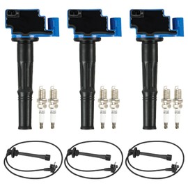 Ignition Coil Pack + Iridium Spark Plugs w/Ignition Wire for 1996-2002 Toyota 4Runner, 1995-1998 T100, 1995-2004 Tacoma, 2000-2004 Tundra, 3.4L V6, ‎C1041 E589 5c1308 E679 52-1519 Ic223