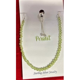 Natural Creations 925 Sterling Silver Peridot Adjustable Bracelet
