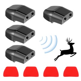 Pack of 4 Car Ultrasonic Whistles, Truck and Motorcycle, Deer Whistles, Warning System to Prevent Animal Beats, Wild Animal Warning Devices, Ultrasonic Wildlife Whistle, Anti-Play Whistle, Compact and