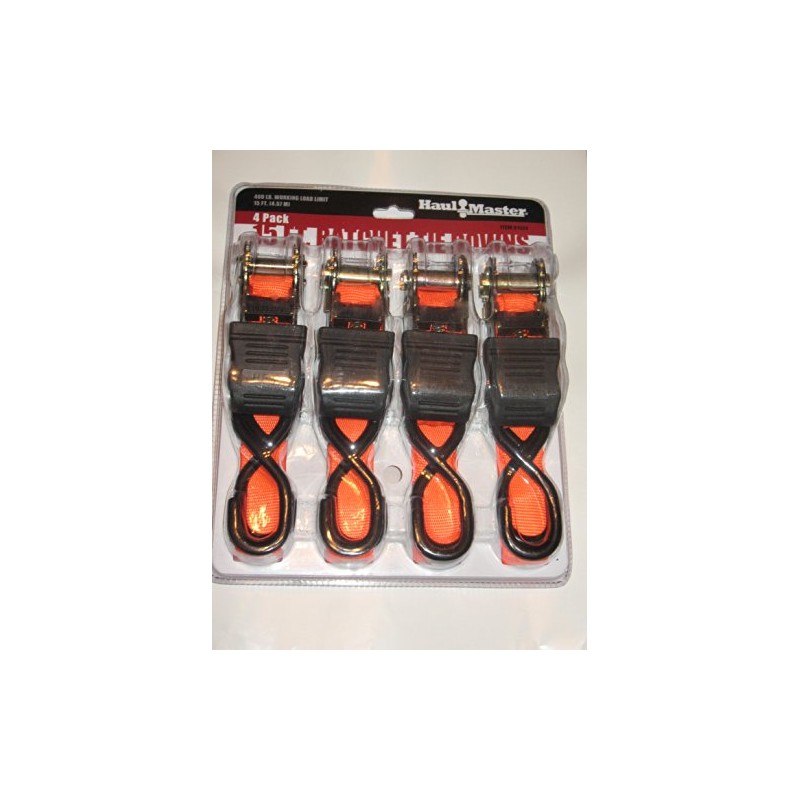 Haulmaster 15' By1" Ratcheting Tie Down (4 Pack)