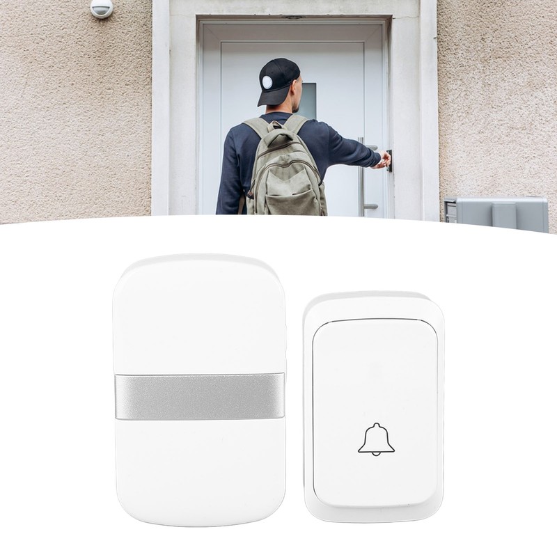 Wireless Doorbell Waterproof Electronic Battery Powered Transmitter Receiver Door Bell