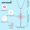 Inpasne Heart Cross Necklace for Women 925 Sterling Silver Infinity
