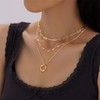 Epokus Women's Gold Layering Necklace, Stainless Steel Chain Necklace, Waterproof