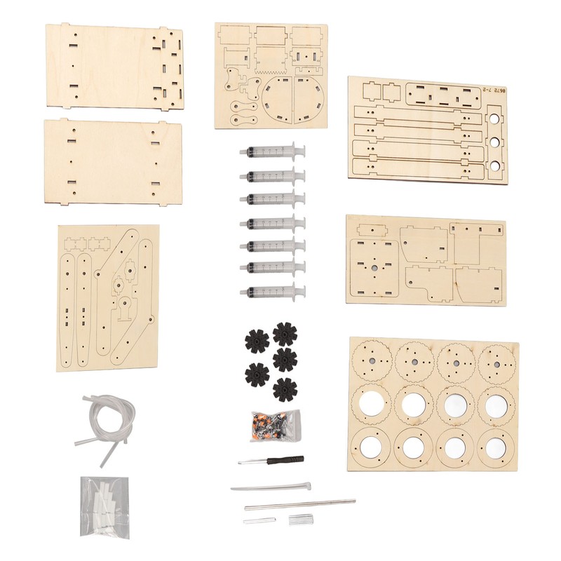 Wooden Hydraulic Excavator DIY Manual Detachable Educational Stimulation Hydraulic Excavator