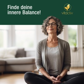 VITACTIV Ashwagandha Komplex - 90 Kapseln (3 Monate) - Indische Schlaf Beere, Hochdosiert mit 2040mg pro Tagesdosis, 5% Withanolide - Plus Vitamin B1 - Vegan, Laborgeprüft in Deutschland