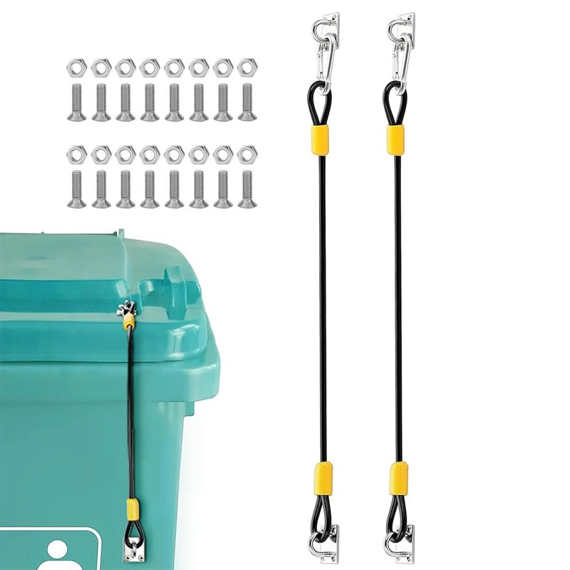 Namvo 2 Pieces Wheelie Bin Lid Locks Robust Wheelie Bin