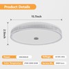 OOWOLF Flush Mount LED Ceiling Light Fixture, 2700K-6500K Super Bright