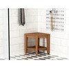 The Original Kai 15.5" Corner Teak Shower Bench with Shelf