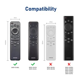 Cover for Samsung TM2560E BN59-01480L Remote Compatible with BN59-01432J BN59-01432A BN59-01432 BN59-01455A 2023 Smart TV Solar Panel Remote, Silicone Case Glow in Dark - Blue