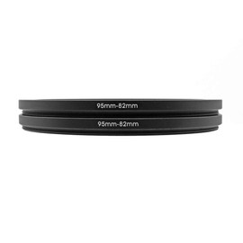 95-82mm Metal Step Ring, 95mm to 82mm Step-down Ring Filter Ring Adapter, for 95mm Camera Lens and 82mm UV CPLND Filter Hood Cap