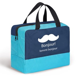 Formemory Pool Bag, Beach Bag, Double Layer, Separate Wet, Wet and Dry, Large Capacity, Waterproof, Gym Bag, Tote Bag, For Girls, Boys, Fitness, Sports, Yoga Bag, Swimming Bag, blue (dark)
