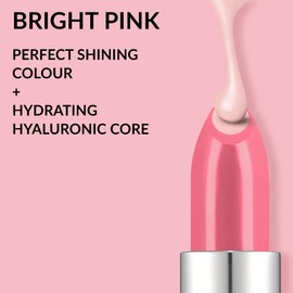 Avon Hydramatic Shine Lipstick 3.6g | Hydrating Intense Colour | SPF 20 | Plumper and Smoother Looking Lips | Cruelty Free | Hydra Shine Bright Pink
