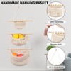Alleshelfer Hanging Organiser Macrame Hanging Organiser Bathroom Hanging Basket Bathroom
