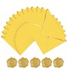 AVERZELLA 60 Pack Gold Envelopes 5x7 Bulk Yellow, 250G Pearled