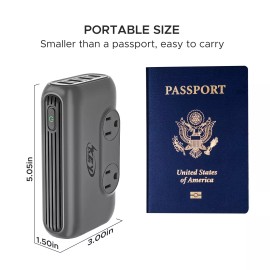 SOKOO 230W Voltage Converter Transformer 220V to 110V Step Down, 4 USB Travel Charger