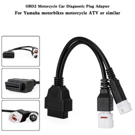 3Pin / 4Pin to 16 Pin Adapter Cable OBD2 Engine Fault Diagnosis and Detector Fits for Yamaha Motorcycles OBD Adapter Cable