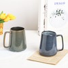 Ceraozmus Large Ceramics Coffee Mugs,24 OZ,With Spoon And Wooden Lid,For