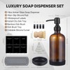 NEECZS Kitchen Soap Dispenser Set with Instant Dry Tray,16 Oz