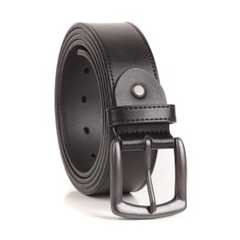 FELEMO Men's Genuine Leather Belt Big and Tall Black Browm Tan Size 44 to 72 Inches for Choose, Classic Design for Casual and Work