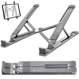 NICEAND NA-002 Laptop Stand, Aluminum Alloy, Foldable, Lightweight, Adjustable Angle Function