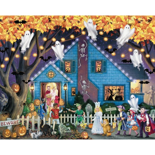 Vermont Christmas Company Ghostly Gathering Halloween Jigsaw Puzzle 1000 Piece