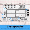 2PCS ECG 7 Step Ruler, EKG Interpretation Caliper, Transparent Plastic
